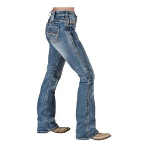 Cowgirl Tuff Jeans Women Cpper Gypsy Bootcut Stretch Western Studded Jeans 28x35